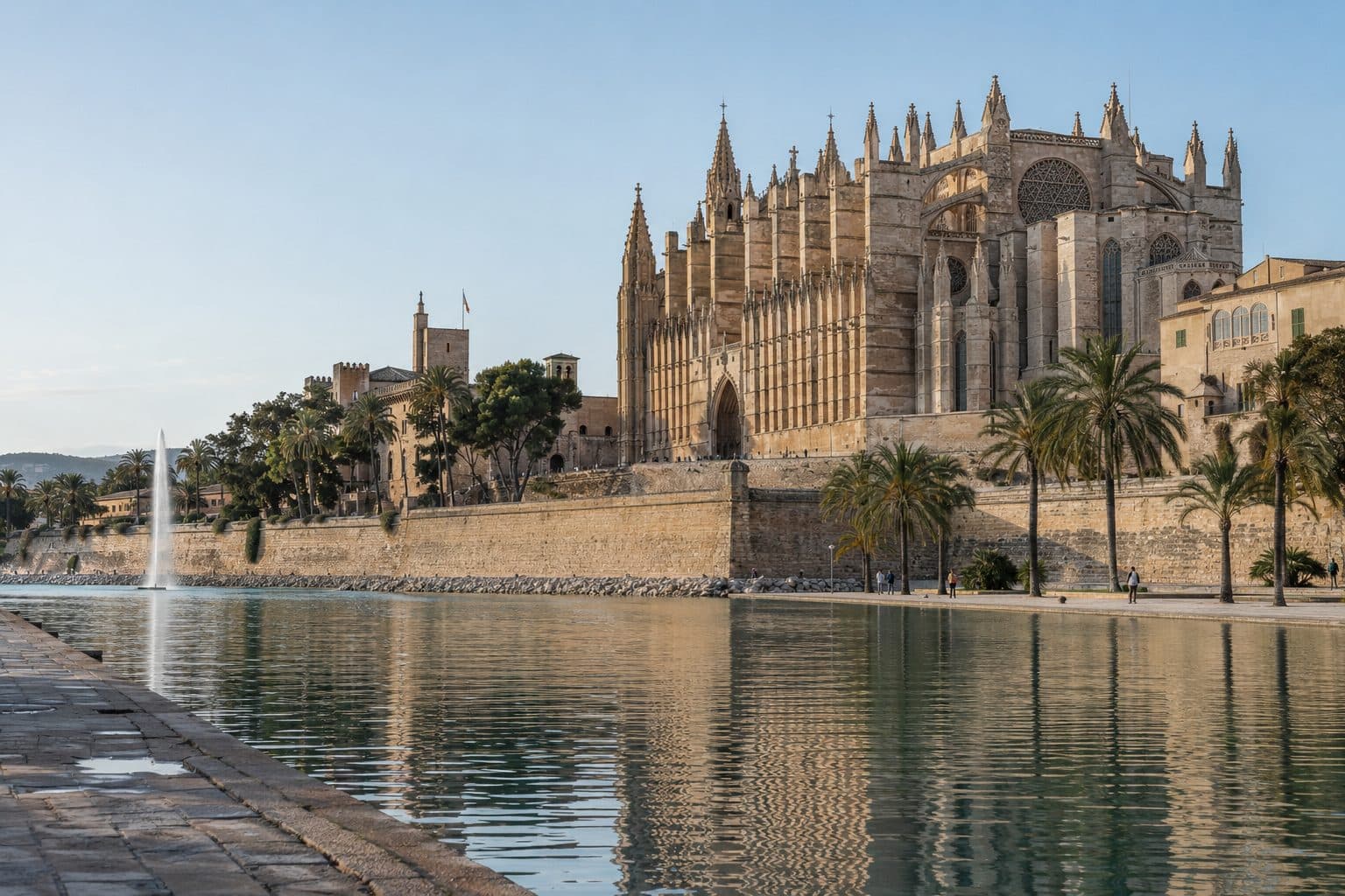 Palma de Mallorca seafront and cathedral