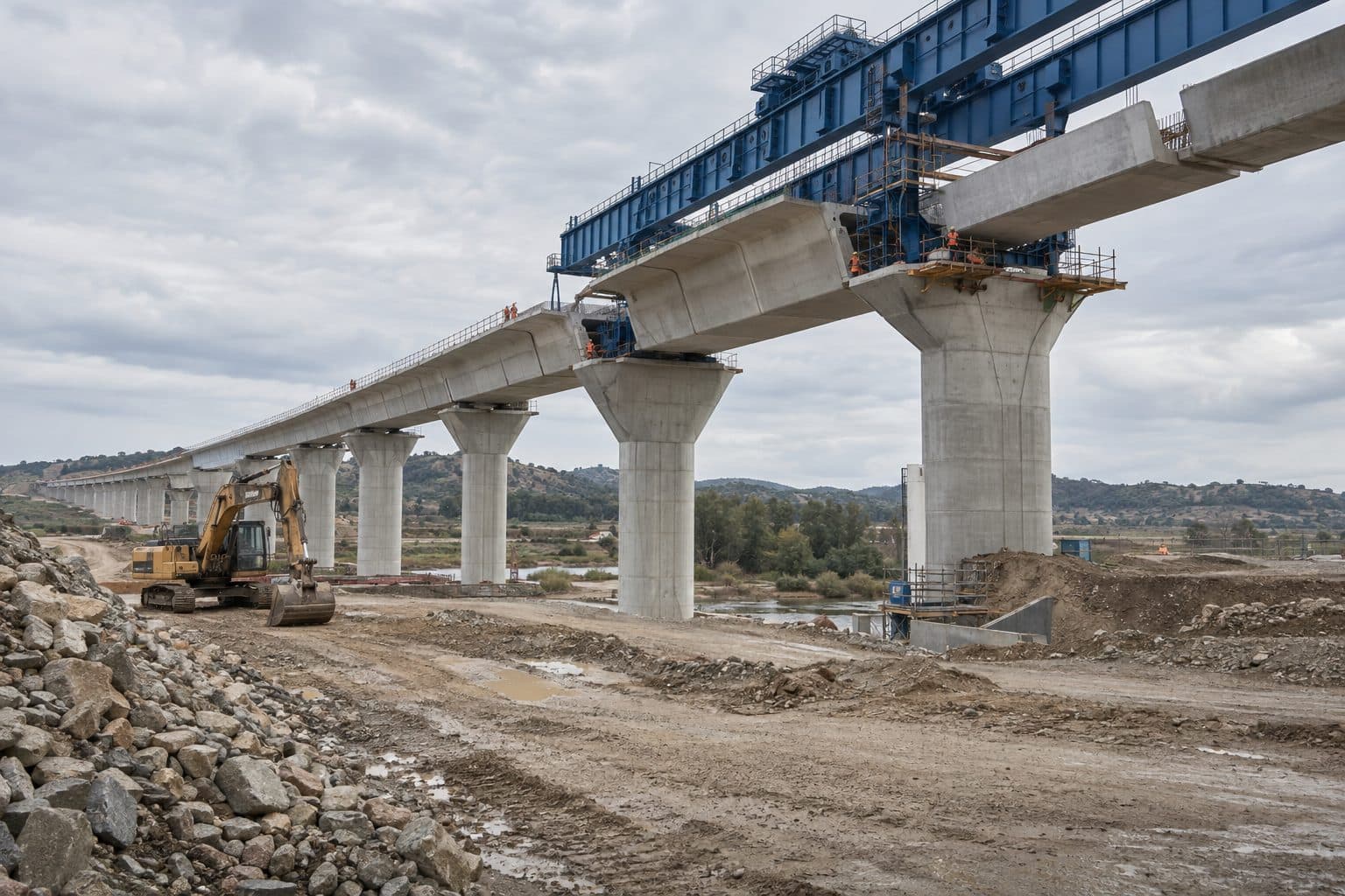 Transport infrastructure under construction