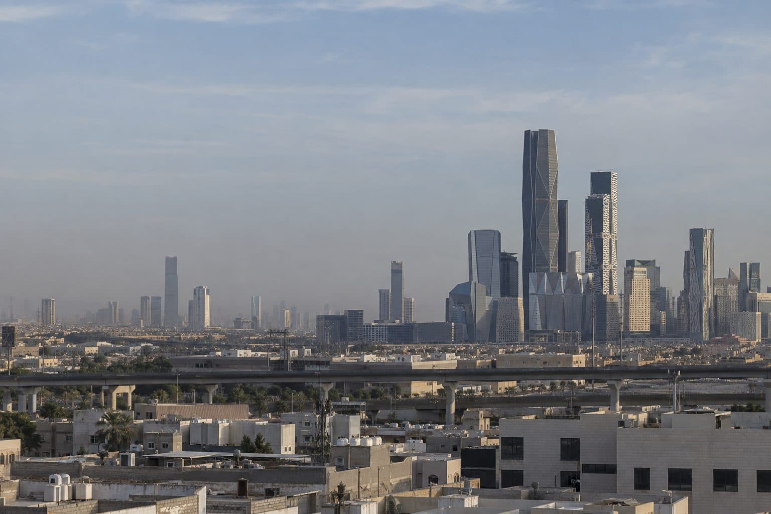 City skyline in Saudi Arabia
